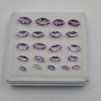 Natural Brazilian Amethyst Marquise Cut Loose Gemstone 192 Pcs 3-6*6-12 MM 100CT