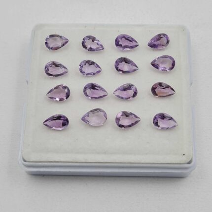 Natural Brazilian Amethyst Pear Cut Loose Gemstone 145 Pcs 5*7-8 MM 100 CT