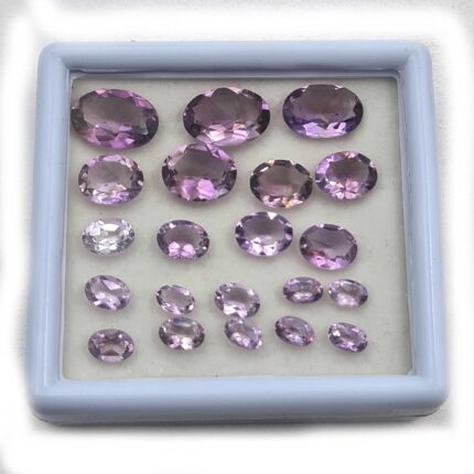 Natural Brazilian Amethyst Oval Cut Loose Gemstone 43 Pcs 4*6-10*14 MM 101 CT