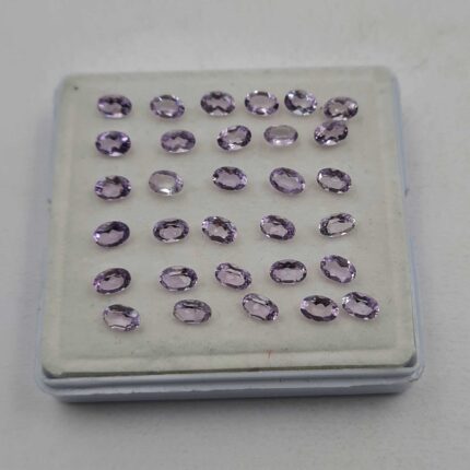 Natural Brazilian Amethyst Oval Cut Loose Gemstone 265 Pcs 4*6 MM 100 CT