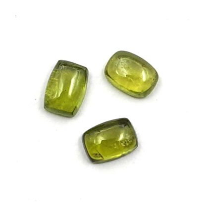 Natural Vesuvianite Cushion Cabochon loose Gemstone Loot  3 Pcs 5*7 mm 3.3 CT