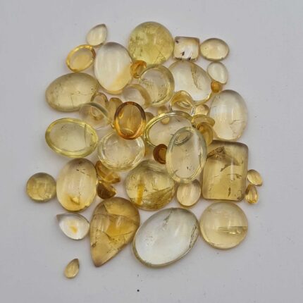 Natural Citrine Mix Shape Cabochon Loose Gemstone Lot 35 Pcs 3*5-13-18 MM 100 CT