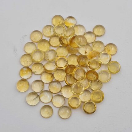 Natural Citrine Round Cabochon Loose Gemstone Lot 55 Pcs 8 MM 100 CT