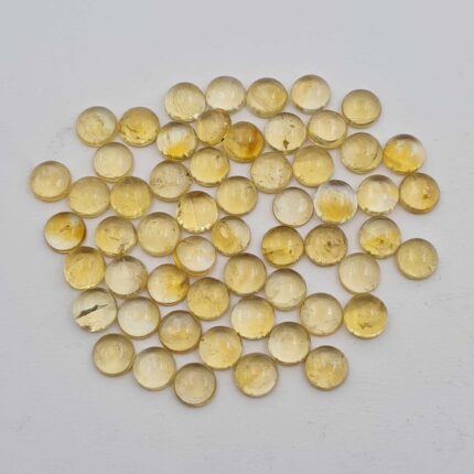 Natural Citrine Round Loose Gemstone Cabochon Lot 82 Pcs 7 MM 100 CT