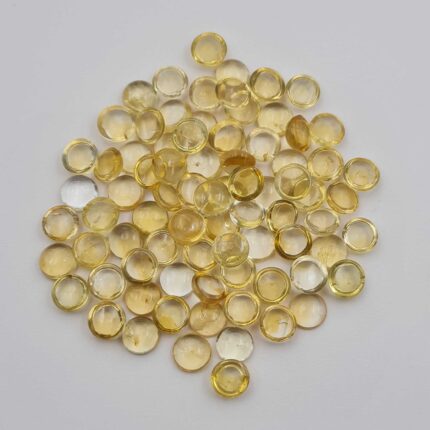 Natural Citrine Round Cabochon Loose Gemstone Lot 58 Pcs 8 MM 101 CT