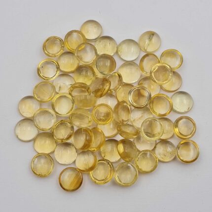 Natural Citrine Round Cabochon Loose Gemstone Lot 41 Pcs 9 MM 101 CT