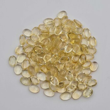 Natural Citrine Oval Cabochon Loose Gemstone Lot 128 Pcs 5*7 MM 100 CT