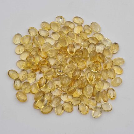 Natural Citrine Oval Cabochon Loose Gemstone Lot 135 Pcs 5*7 MM 100 CT
