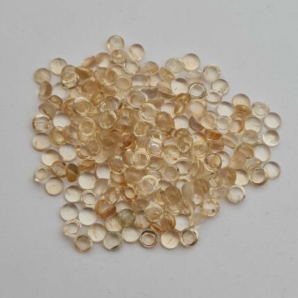 Natural Citrine Round Cabochon Loose Gemstone Lot 895 Pcs 3 MM 100 CT