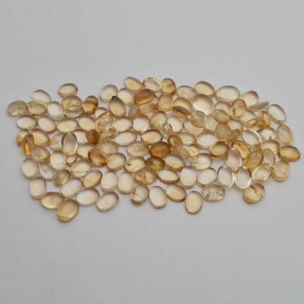Natural Citrine Oval Cabochon Loose Gemstone Lot 133 Pcs 4x6-5x7 MM 100 CT