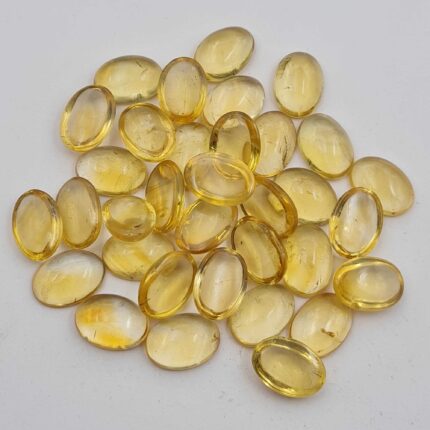 Natural Citrine Oval Cabochon Loose Gemstone Lot 19 Pcs 10*14 MM 100 CT