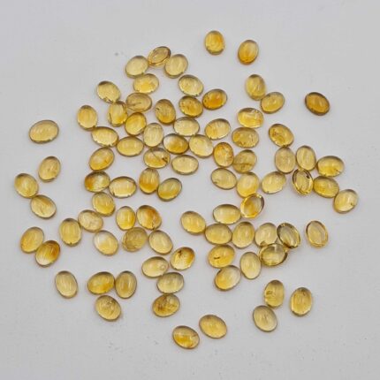 Natural Citrine Oval Cabochon Loose Gemstone Lot 80 Pcs 6*8 MM 100 CT