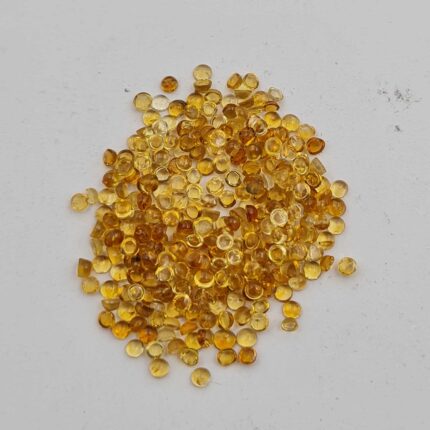Natural Citrine Round Cabochon Loose Gemstone Lot 125 Pcs 2 MM