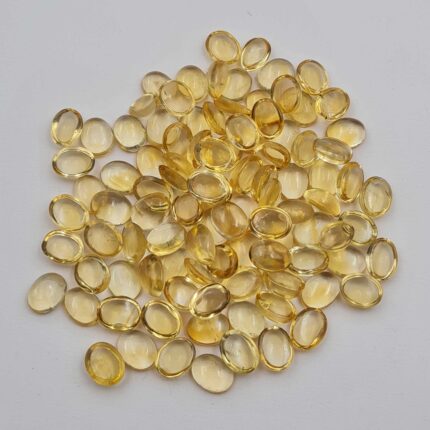 Natural Citrine Oval Cabochon Loose Gemstone Lot 57 Pcs 7*9 MM 101 CT