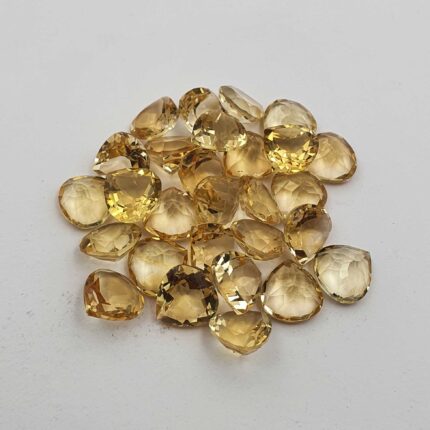 Natural Citrine Heart Cut Loose Gemstone Lot 10 MM 84 CT 28 Pcs