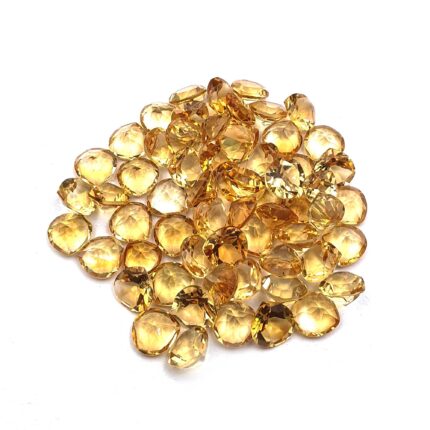 Natural Citrine Heart Cut Loose Gemstone Lot 8 MM 88 CT 60 Pcs