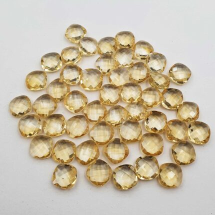 Natural Citrine Cushion Briolette Cut Loose Gemstone Lot 10 MM 157 CT 48 Pcs