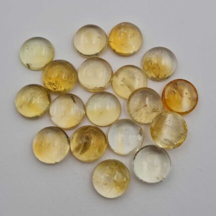 Natural Citrine Round Cabochon Loose Gemstone Lot 16 Pcs 12 MM 102 CT
