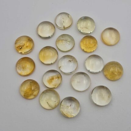 Natural Citrine Round Cabochon Loose Gemstone Lot 14 Pcs 13 MM 103 CT