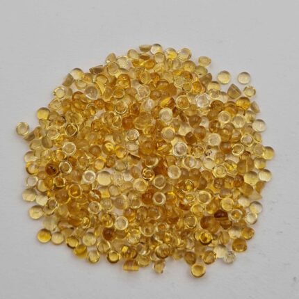Natural Citrine Round Cabochon Loose Gemstone Lot 100 Pcs 2 MM 3.7 CT