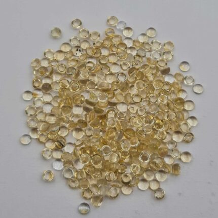 Natural Citrine Round Cabochon Loose Gemstone Lot 100 Pcs 3 MM