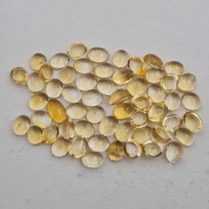 Natural Citrine Oval Cabochon Loose Gemstone Lot 58 Pcs 3*4 MM 11 CT
