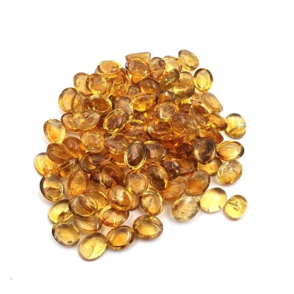 Natural Citrine Oval Cabochon Loose Gemstone Lot 81 Pcs 6*8 MM 100 CT