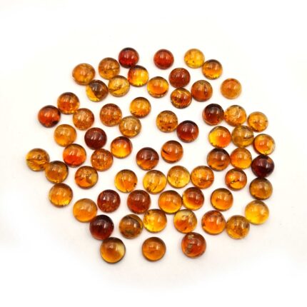 Natural Citrine Round Cabochon 26 Pcs 7 mm 35 CT Citrine Loose Gemstone Lot