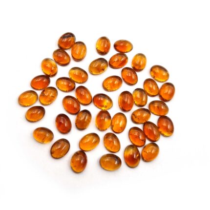 Natural Citrine Oval Cabochon Loose Gemstone Lot 59 Pcs 4x6 mm 30 CT