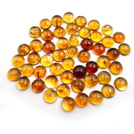 Natural Citrine Round Cabochon Loose Gemstone Lot 9 mm 14 Pcs 41 CT