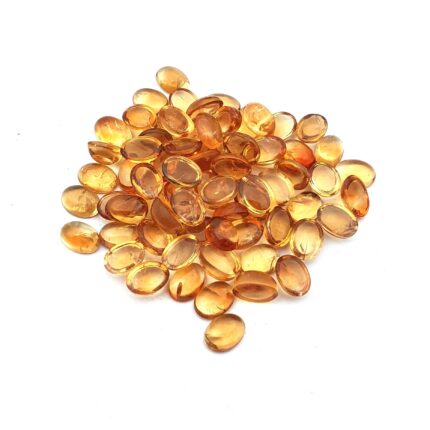Natural Citrine Oval Cabochon Loose Gemstone Lot 7*9 MM 28 Pcs 50 CT