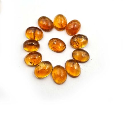 Natural Citrine Oval Cabochon Loose Gemstone Lot 33 Pcs 6x8 mm 40 CT