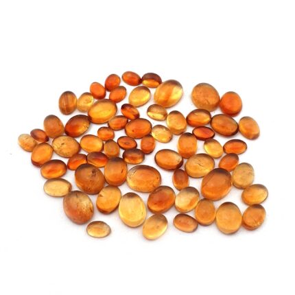 Natural Citrine Oval Cabochon Loose Gemstone Lot 52 Pcs 4*6-7*9 MM 40 CT