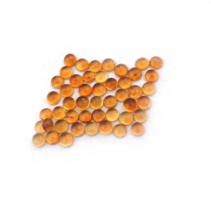 Natural Citrine Round Cabochon Loose Gemstone Lot 135 Pcs 3 MM 15 CT