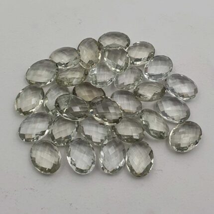 Natural Green Amethyst Oval Briolette Cut Loose Stone Lot 13 Pcs 12*16 MM 100 CT