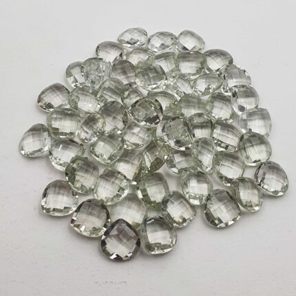 Natural Green Amethyst Heart Briolette Cut Loose Stone Lot 22 Pcs 12 MM 101 CT