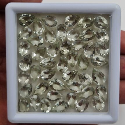 Natural Green Amethyst Pear Cut Loose Stone Lot 93 Pcs 6*9 MM 113 CT