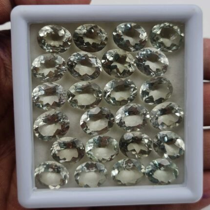 Natural Green Amethyst Oval Cut Loose Stone Lot 31 Pcs 9*11 MM 100 CT