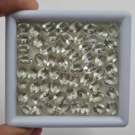 Natural Green Amethyst Oval Cut Loose Stone Lot 64 Pcs 5*7 MM 50 CT