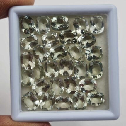 Natural Green Amethyst Cushion Cut Loose Stone Lot 30 Pcs 8*10 MM 75 CT