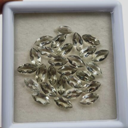 Natural Green Amethyst Marquise Cut Loose Stone Lot 27 Pcs 5*10 MM 24 CT