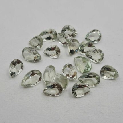 Natural Green Amethyst Pear Cut Loose Stone Lot 20 Pcs 8*10-8*12 MM 47 CT
