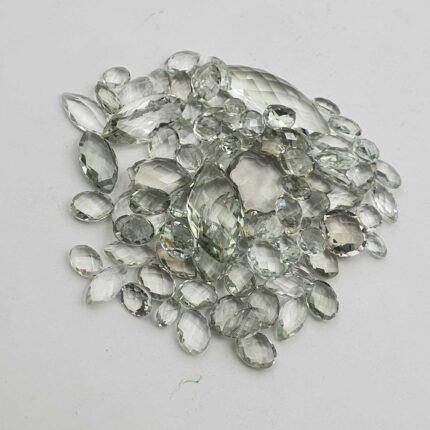 Natural Green Amethyst Mix Briolette Cut Loose Stone Lot 91 Pcs 4 -15 MM 100 CT