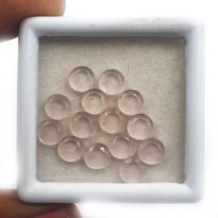 Natural Rose Quartz Round Cut Loose Gemstone Lot 14 Pcs 6 MM 11 CT