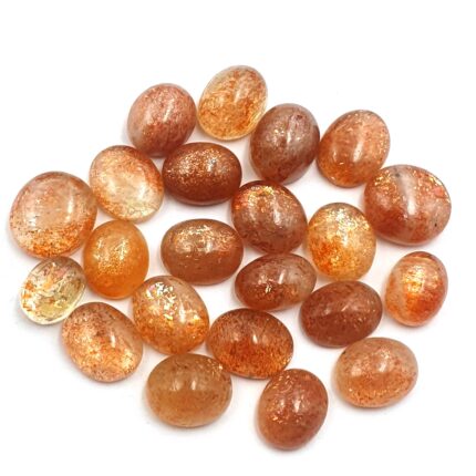 Natural Sun Stone Mix Oval Cabochon Loose Gemstone Lot 22 Pcs 112 CT