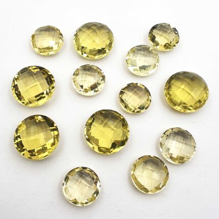Natural Lemon Quartz Round Briolette Cut Loose Gemstone Lot 6 Pcs 15-20 MM 100CT