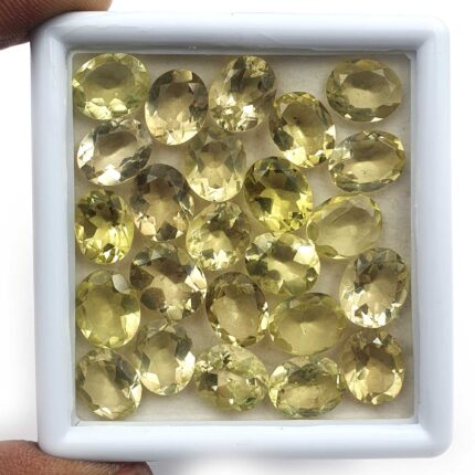 Natural Lemon Quartz Pear Cut Loose Gemstone Lot 32 Pcs 9*11 MM 101 CT
