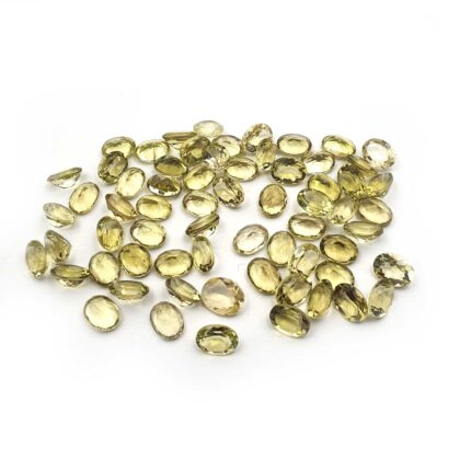 Natural Lemon Quartz Oval Cut Loose Gemstone Lot 76 Pcs 6*8 MM 90 CT
