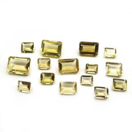 Natural Lemon Quartz Octagon Cut Loose Gemstone Lot 15 Pcs 9*11-15*20 MM 119 CT
