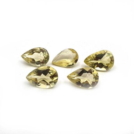 Natural Lemon Quartz Pear Cut Loose Gemstone Lot 3 Pcs 9*14-10*14 MM 19 CT